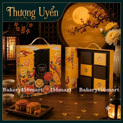 BST Hộp Trung Thu Cao Cấp Thượng Uyển | Hạc Gấm Thêu 4 Bánh Trà | 6 Bánh 150g-250g - {{store}}