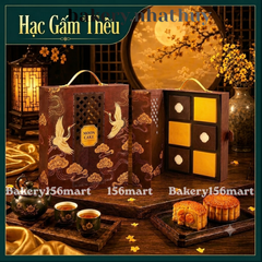 BST Hộp Trung Thu Cao Cấp Thượng Uyển | Hạc Gấm Thêu 4 Bánh Trà | 6 Bánh 150g-250g - {{store}}