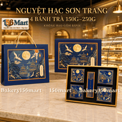 Vỏ Hộp Trung Thu 4 bánh trà 150g- 250g - NGUYỆT HẠC SƠN TRANG-   {{store}}