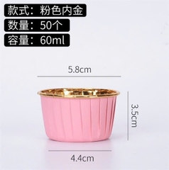 50 Ly Cupcake Nướng Bánh Giấy Nhôm Mạ Vàng Bạc Chịu Nhiệt, Cupcake Muffin, Cupcake Mousse, Cupcake Tiramisu