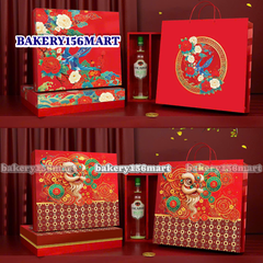 Hộp Quà Tết LỚN 2026 (Có khay định hình đựng rượu) size 36x32x9cm mẫu xuân như ý/xuân thịnh vượng/lộc xuân