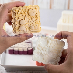 150G 200G Khuôn Trung Thu 4 mặt THỎ NGỌC 3D - 156mart