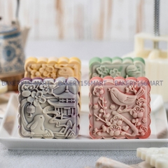 150G 200G Khuôn Trung Thu 4 mặt THỎ NGỌC 3D - 156mart
