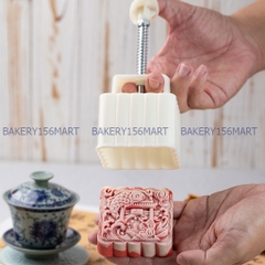 150G 200G Khuôn Trung Thu 4 Mặt Cá Koi Ba Chiều - 156mart