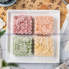 150G 200G Khuôn Trung Thu 4 Mặt Cá Koi Ba Chiều - 156mart