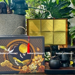 Hộp trung thu Hạc Vàng - cứng cao cấp 4 bánh trà / 6 bánh