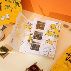 Set 5-10 Hộp Trung Thu Mini 6 Bánh 50gr - 100gr  - Hoa vàng  (Mẫu Mới )