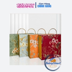 Hộp đựng bánh trung thu cao cấp GẤM HOA - 4 bánh trà