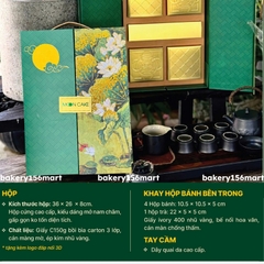 Hộp trung thu Liên Hoa quai da -  4 bánh trà / 6 bánh