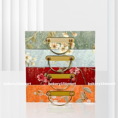 Hộp đựng bánh trung thu cao cấp GẤM HOA - 6 bánh - 156mart