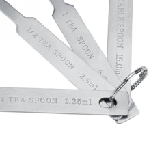 Muỗng Đong Định Lượng Inox Không Gỉ Bộ 4 Cây (15ml / 5ml / 2.5ml / 1.25ml) - 156mart