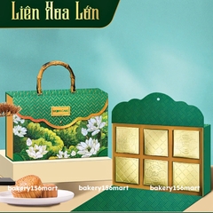 Hộp trung thu cứng cao cấp - Liên Hoa 6 bánh [HOT]