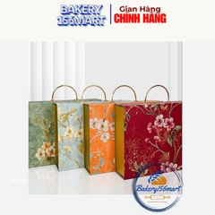 Hộp đựng bánh trung thu cao cấp GẤM HOA - 6 bánh - 156mart