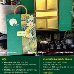 Hộp trung thu Liên Hoa quai trúc gắn đá Premium -  4 bánh trà / 6 bánh