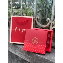 FULL BỘ TÚI HỘP TAG VALENTINE (CHƯA KÈM THIỆP) ĐỰNG SOCOLA/CHOCOLATE  9, 12, 16 & 24 VIÊN