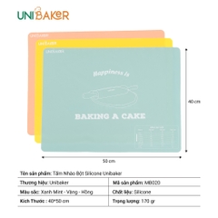 Thảm nhào bột Unibaker 40x50cm  và cây lăn bột