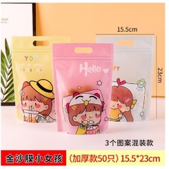 Set 10 Túi zip đựng kẹo Nougat họa tiết dễ thương nhiều mẫu