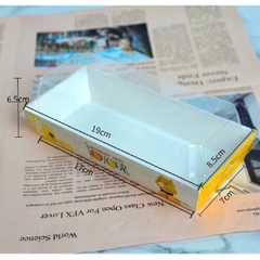 [Set 50c] Hộp Kraft Giấy Vuông Nắp Trong 1413 - Hộp Giấy Chữ Nhật Nắp Trong ~ Gấu Vàng | 1985