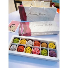FULL BỘ TÚI HỘP TAG VALENTINE (CHƯA KÈM THIỆP) ĐỰNG SOCOLA/CHOCOLATE  9, 12, 16 & 24 VIÊN