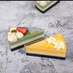 [Set 50c] Ly mousse tam giác đựng bánh lạnh tiramisu, panacotta size 11.7*7.3*4.8cm. Dung tích 160ml