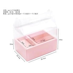 Combo 5 Hộp giỏ quà mica trong suốt 2 ngăn