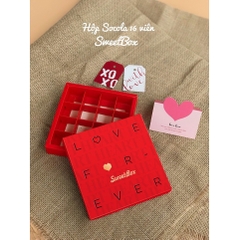FULL BỘ TÚI HỘP TAG VALENTINE (CHƯA KÈM THIỆP) ĐỰNG SOCOLA/CHOCOLATE  9, 12, 16 & 24 VIÊN