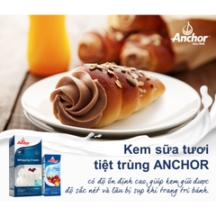 Kem Whipping cream Anchor, Whipping, kem sữa tươi whipping hộp 1lit/250ml