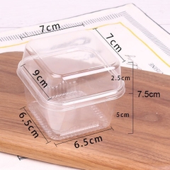 Set Hộp nhựa XY585 đựng Pudding, các loại bánh lạnh Mousse, Tiramisu