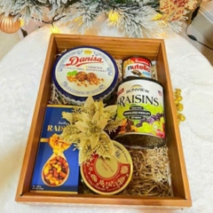 Khay giấycarton bồi vân gỗ viền giả ren ( Khay trống )