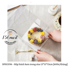 Set 10 hộp bánh kem mica trong suốt size 13*13*13cm