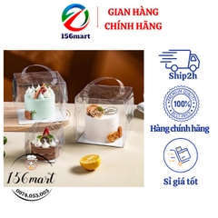 Hộp bánh kem mica trong size 16*16*15cm [ Set/10h ]