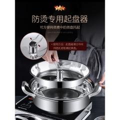 Nồi lẩu hơi inox / Nồi hấp thủy nhiệt 34-40cm