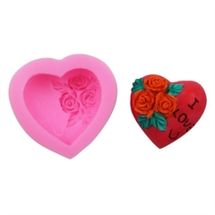 Khuôn silicon tim kim cương 3d làm bánh socola thạch cau râu 6 ô, 8 ô, 15 ô, tim lớn valentine