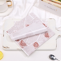 Giấy lót thấm dầu hình báo vuông 18 x 18cm lót hộp bento hộp bánh các loại
