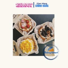 Hộp bã mía vuông đựng bánh, hamburger dùng một lần kích thước: 15 x 15 x 8 cm | Đáy: 9 x 9 cm -156MART