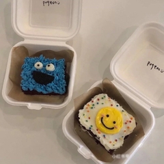 Hộp bã mía vuông đựng bánh, hamburger dùng một lần kích thước: 15 x 15 x 8 cm | Đáy: 9 x 9 cm -156MART