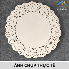 (Bộ 140 tờ) Giấy nến có hoa văn cho nồi chiên không dầu và trang trí trải bàn ăn (Cỡ 21.5cm)