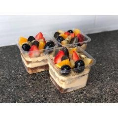 50 -100 Hộp Nhựa HT10-8 Vuông Đựng Bánh Lạnh, Bánh Mousse, Tiramisu B10-8 JB10