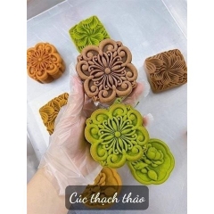 Khuôn trung thu 150g 1 mặt Cúc Thạch Thảo -156MART