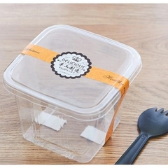Hộp nhựa vuông đựng bánh Mousse B10-8 (10 cái)