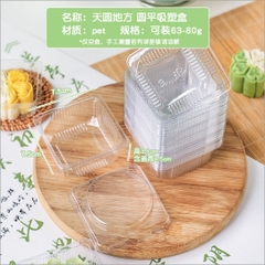 50 Khay có nắp đựng bánh trung thu, bánh da tuyết, bánh lòng đỏ trứng 50g - 80g