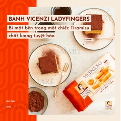 Bánh champagne Ý Vicenzozo 200g / Bánh qui xốp Lady fingers / Bánh Sampa nhập khẩu Ý