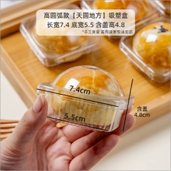 50 Khay có nắp đựng bánh trung thu, bánh da tuyết, bánh lòng đỏ trứng 50g - 80g