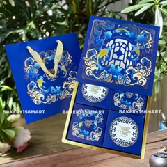 5 -10 Hộp Đựng 4 Bánh Trung Thu  LIÊN NGƯ XANH 150g - 250g