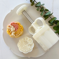 Khuôn trung thu thỏ trắng 3D 75G