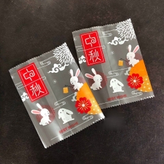 Túi đựng bánh trung thu Mẫu thỏ hoa đỏ