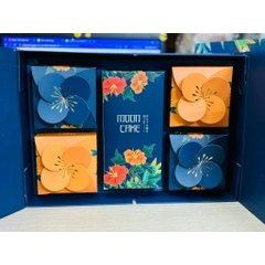 Hộp Trung Thu Cứng Cao Cấp Khóa Nam Châm Song Hạc 6 bánh hoặc 4 bánh + trà