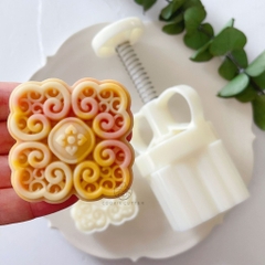 Khuôn Bánh Trung Thu Hồng Tứ Phương  63g75G