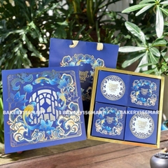 5 -10 Hộp Đựng 4 Bánh Trung Thu  LIÊN NGƯ XANH 150g - 250g