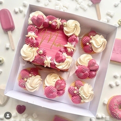 5 Hộp Đựng Bánh Kem 1 Ngăn Và 5 Ô Cupcake
